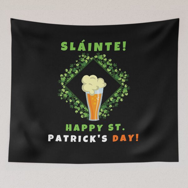 Artikelvorschau, St. Patricks Day Sláinte Fröhlichen St. Patrick's Day entworfen und verkauft von FreeMind-Design.