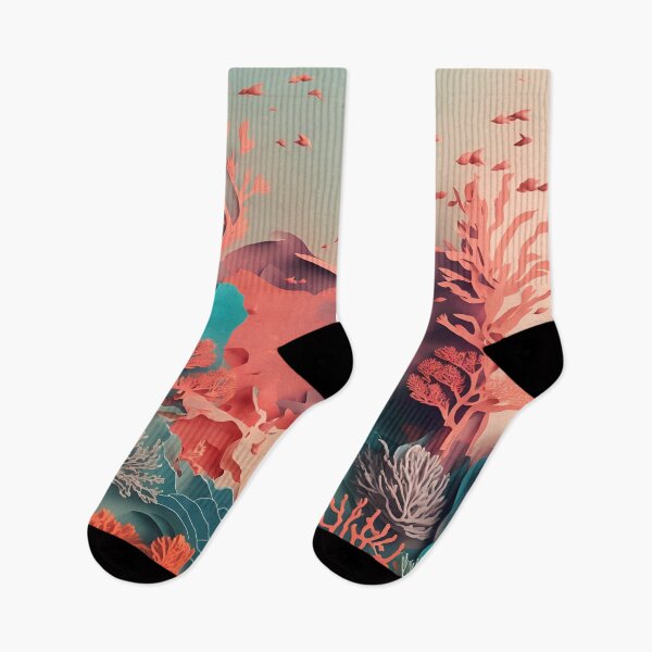 Item preview, Pink Coral Reef in Paper art style designed and sold by FormFinder.