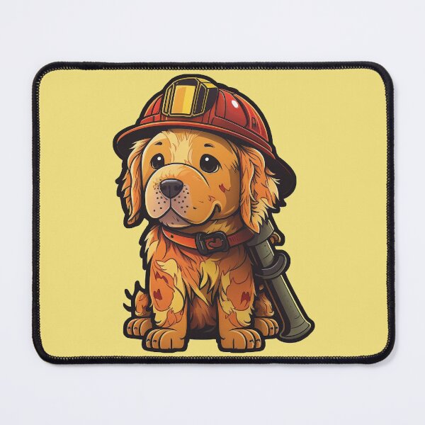 Item preview, Cute golden retriever dog dressed as firefighter designed and sold by enemy01.