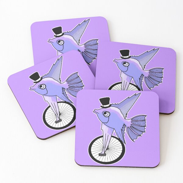 Item preview, Fish on unicycle purple designed and sold by Freddie Hagström.