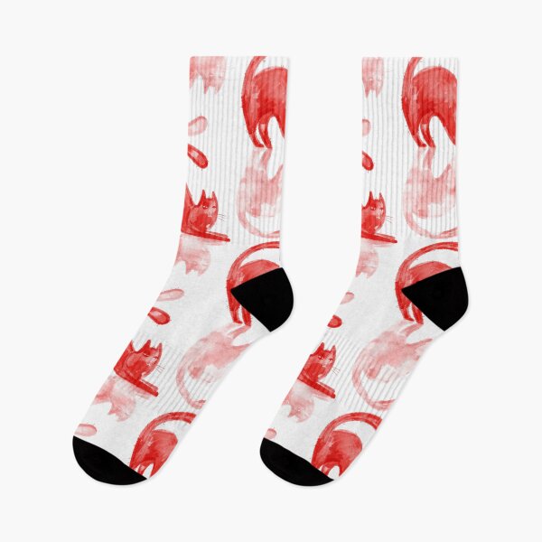 Item preview, Narcissist red cat, his reflection and patterns designed and sold by IULIART.