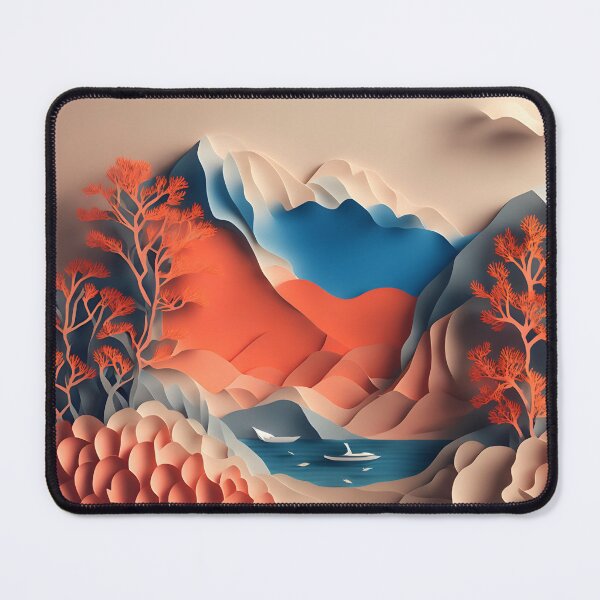 Item preview, Mountain View Dream in Paper art style designed and sold by FormFinder.