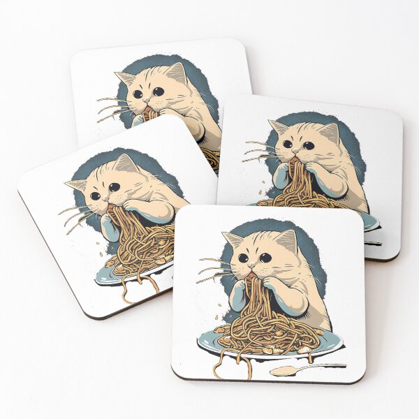 Item preview, Cat Eating Spaghetti, Cute  designed and sold by Coolea.