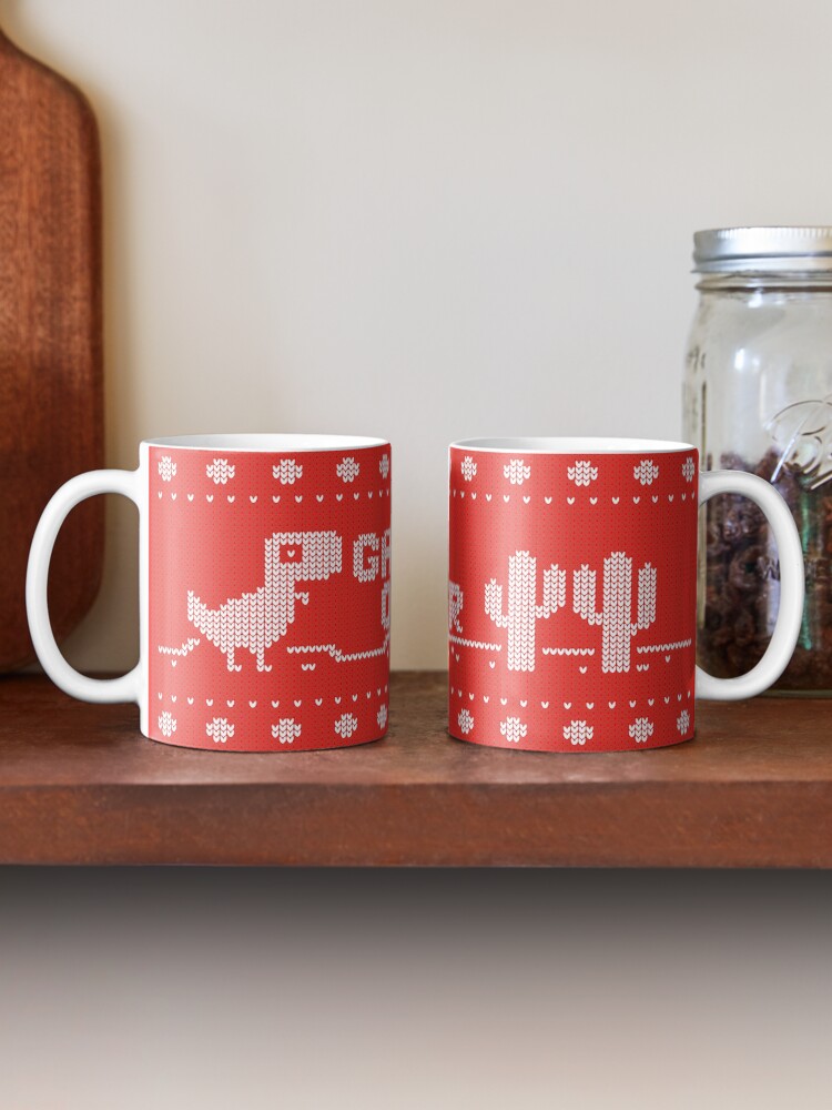 Vista alternativa de Taza Game Over of a dinosaur