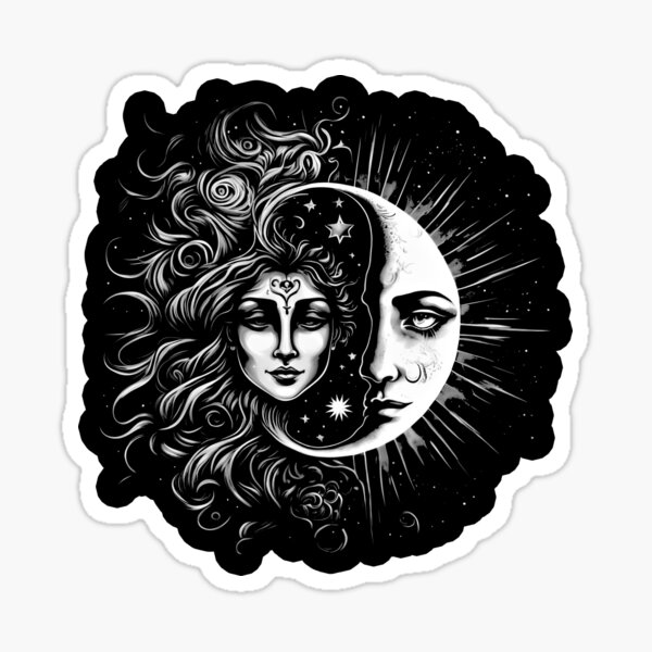 Vista previa del artículo con la obra «Eclipse solar de luna vintage», diseñado y vendido por Odd World.