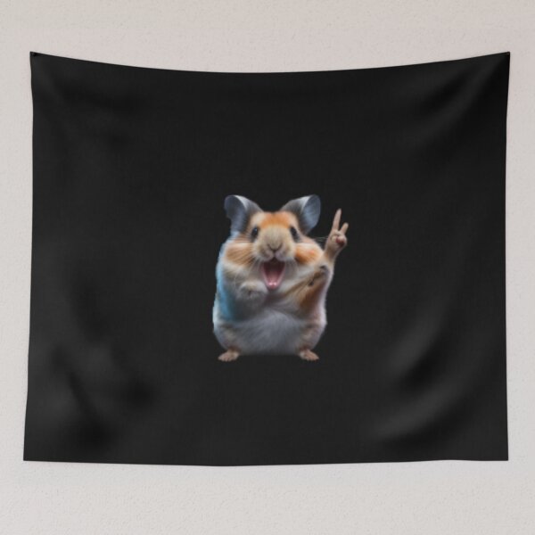 Item preview, Peace Sign And Screaming Hamster designed and sold by Unique-for-U.