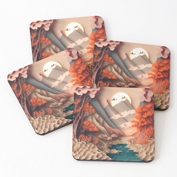 Item preview, Mountain Valley Dream in Paper art style designed and sold by FormFinder.