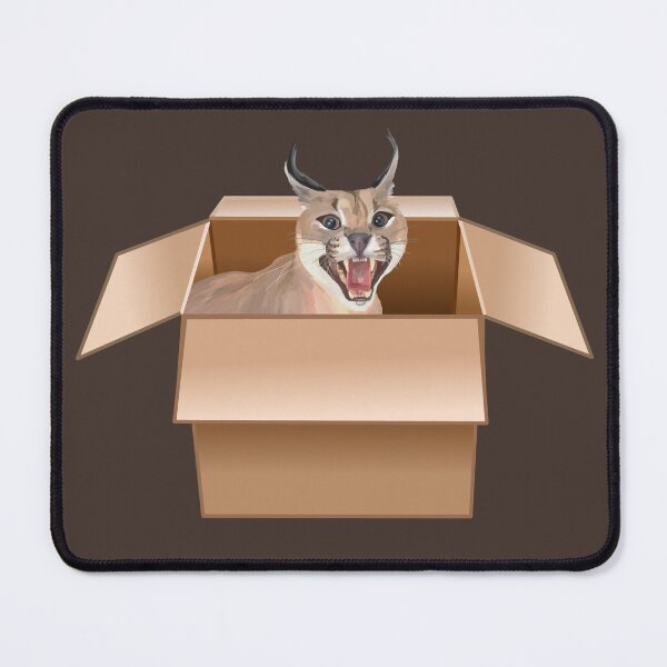 Item preview, Caracal Cat Peeping from Cardboard Box designed and sold by Deborah Camp.