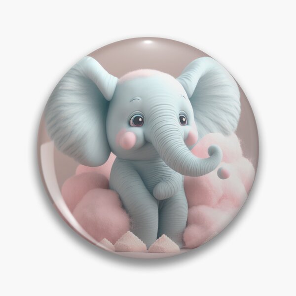 Item preview, Cotton Candy Elephant Cute Elephant Nursery designed and sold by DeRosa3DDesigns.