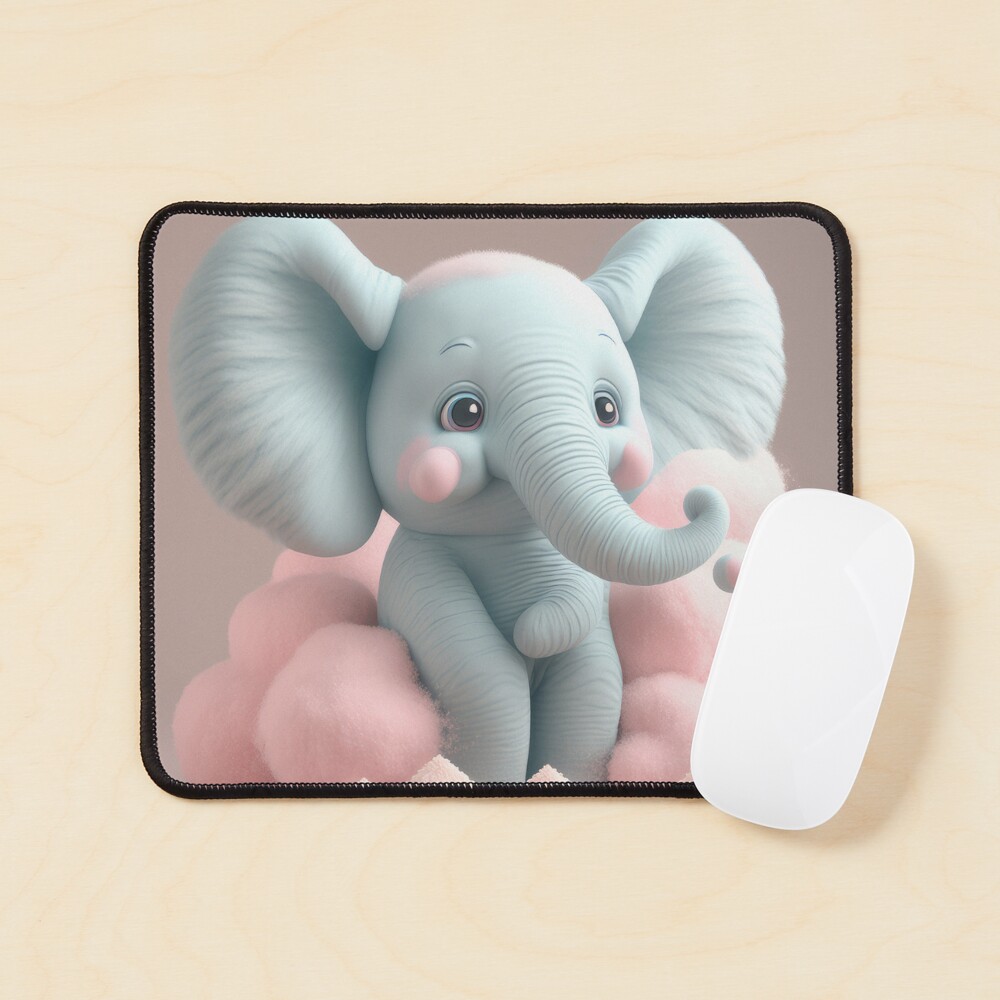 Cute Elephant Students' Round Mouse Mat Cute Mouse Pad With - Temu
