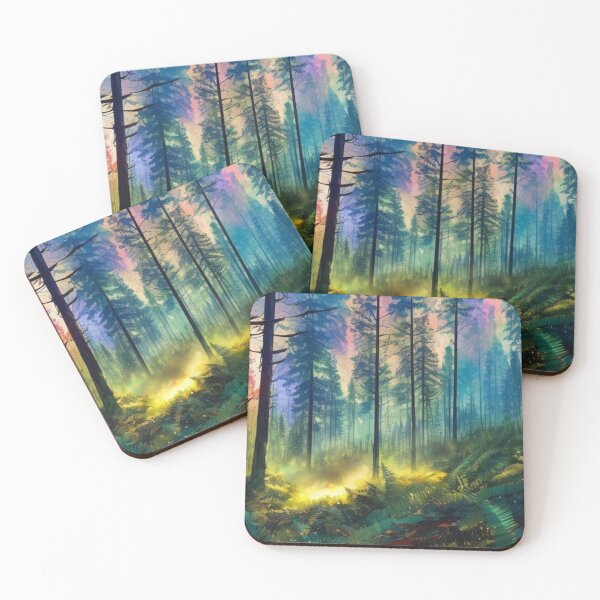 Item preview, Watercolor Boreal Forest designed and sold by Verdant Rose Studio.