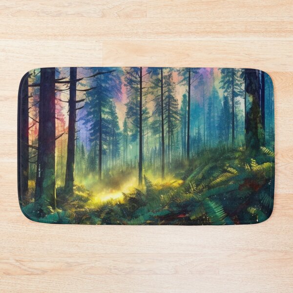 Item preview, Watercolor Boreal Forest designed and sold by Verdant Rose Studio.