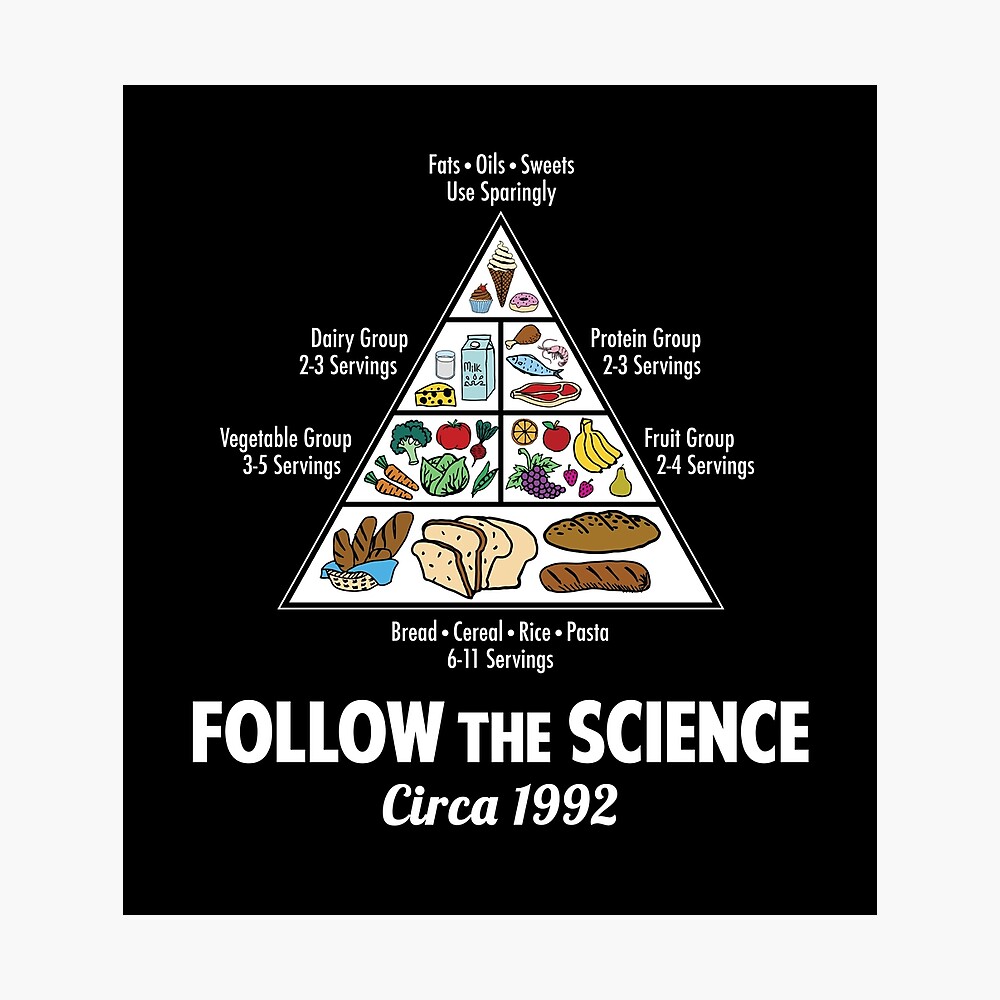 Follow Science Food Pyramid 1992 Poster