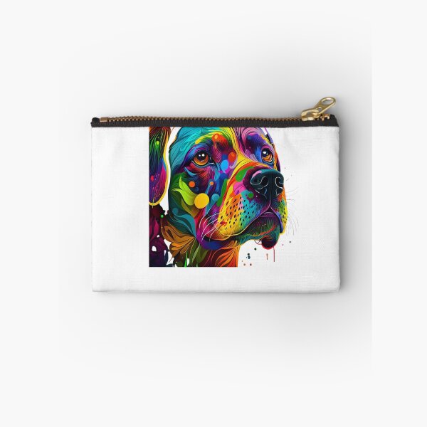 Item preview, This dog face art is a vibrant and eye-catching piece that features a close-up of a happy and playful dog's face. designed and sold by Victornewyork.