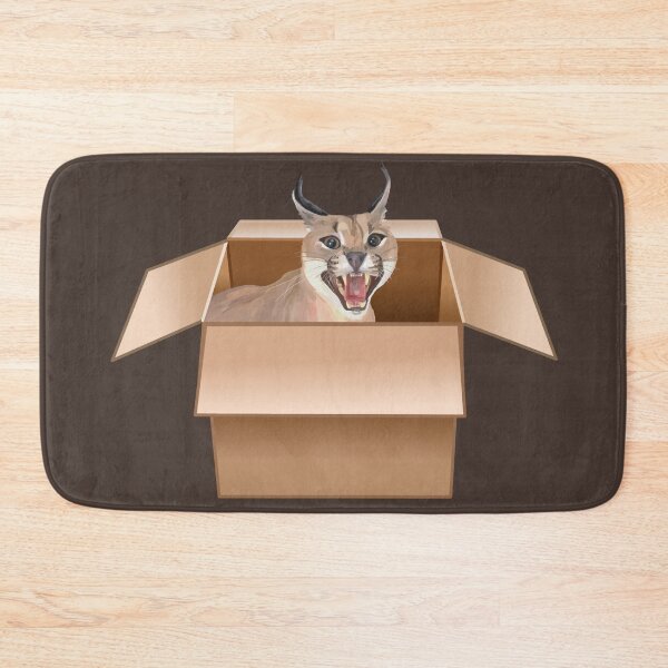 Item preview, Caracal Cat Peeping from Cardboard Box designed and sold by Deborah Camp.