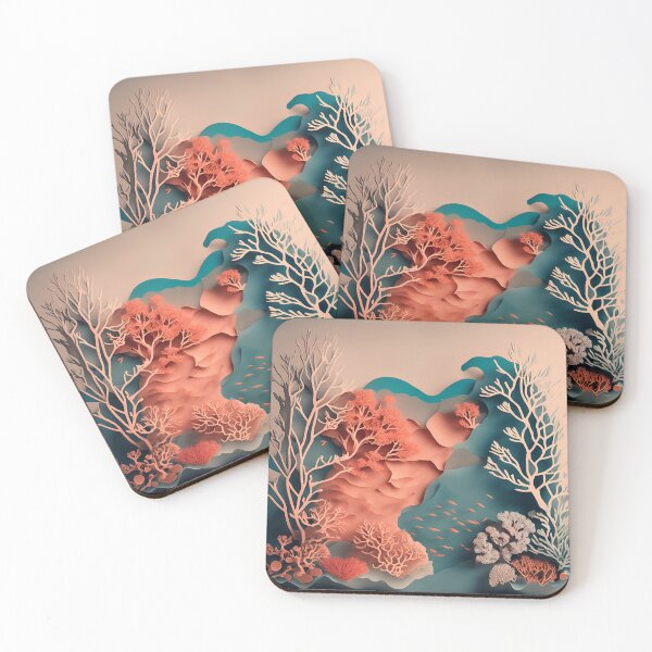 Item preview, Coral Reef Vision in Paper art style designed and sold by FormFinder.