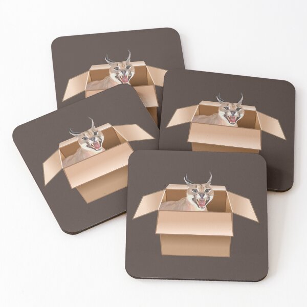Item preview, Caracal Cat Peeping from Cardboard Box designed and sold by Deborah Camp.