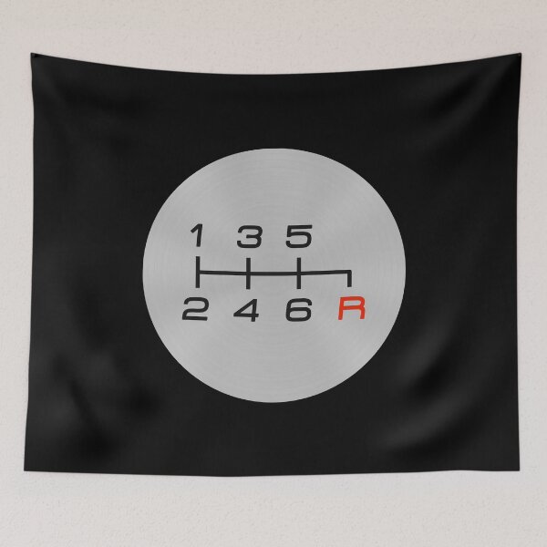 Item preview, 6-speed Manual Transmission Shift Pattern (red reverse on bottom right) designed and sold by ApexFibers.