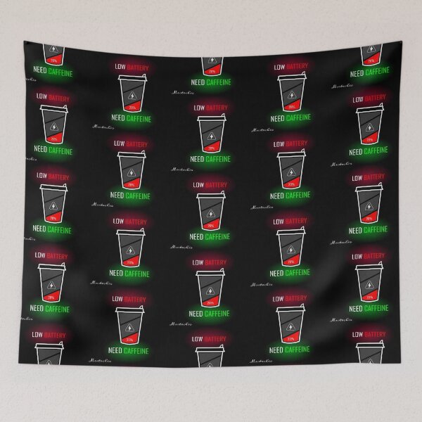 Item preview, Low Battery, Need Caffeine designed and sold by Mustachio-Draws.