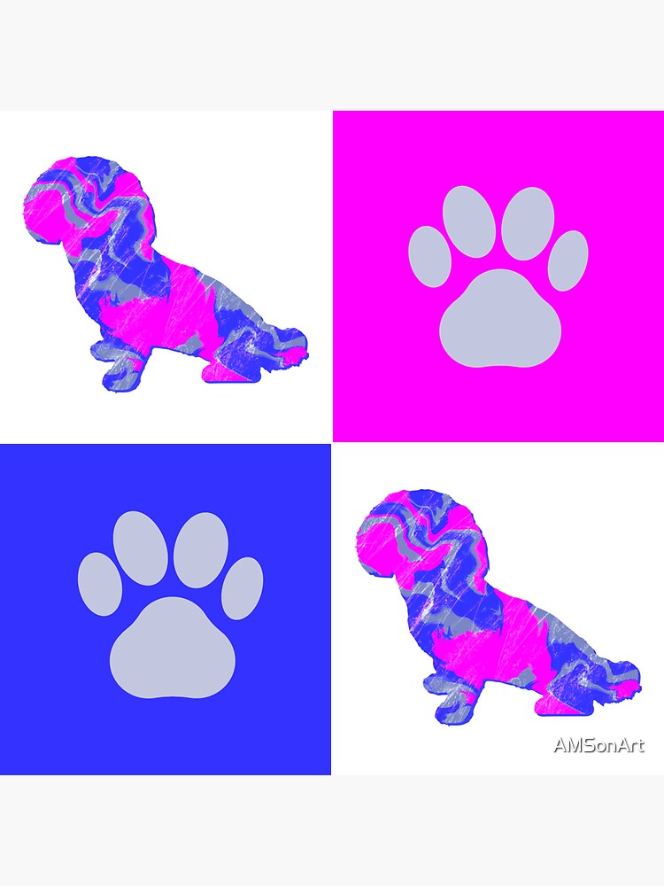 Hot pink paw print - Paw Print - Sticker