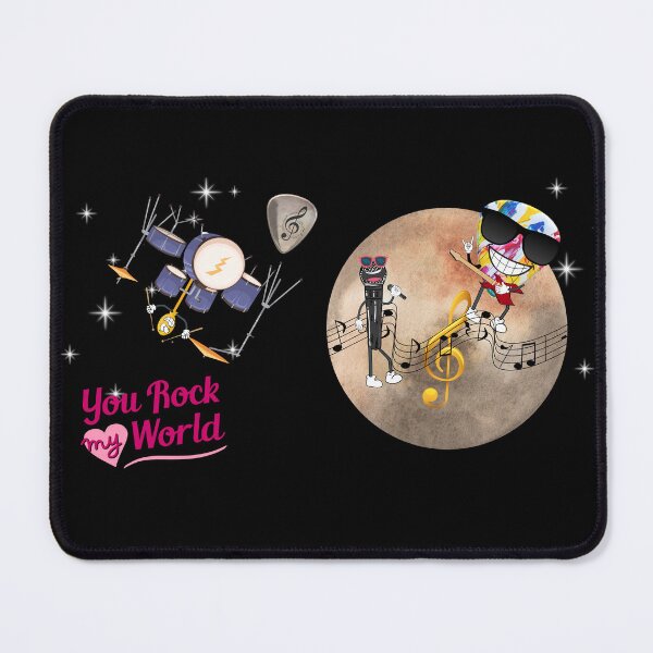 Artikelvorschau, You Rock My World Mikrofon, Gitarrenplektrum, Drumstick-Band entworfen und verkauft von theprof2021.