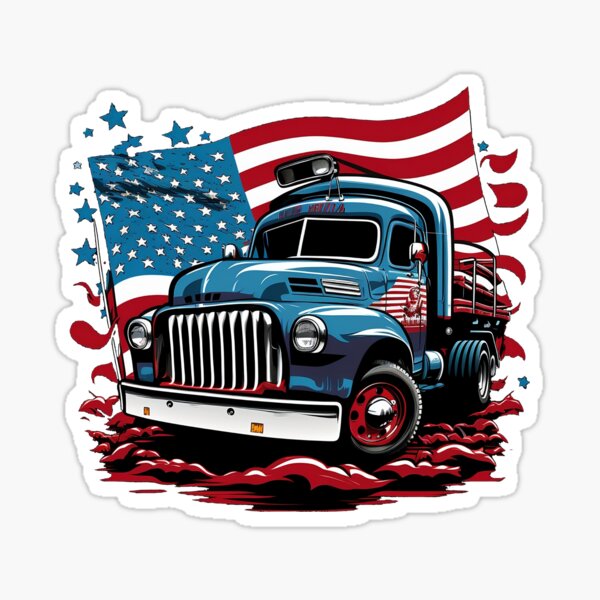 Now You Know What An AWESOME Trucker Looks Like American Flag Truck Driver  Gifts Vintage Trucker Design Sticker for Sale by DownHomeCrafts