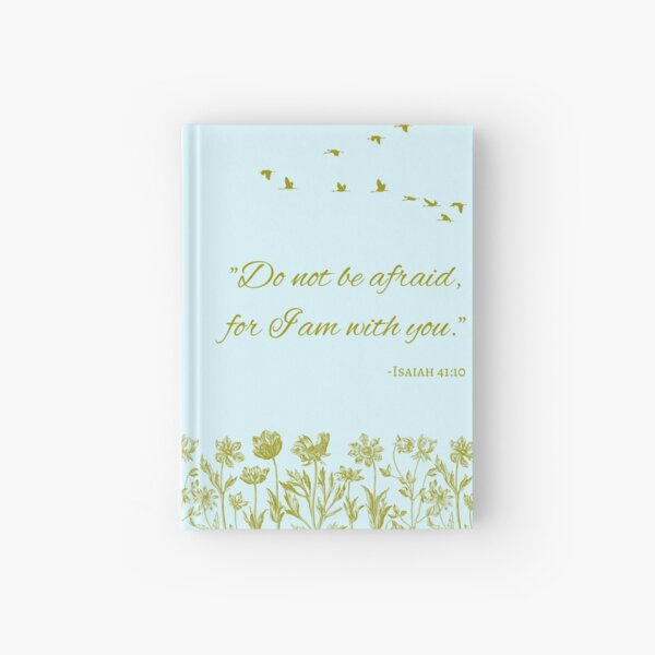 Isaiah 41:10 blue & gold design Hardcover Journal