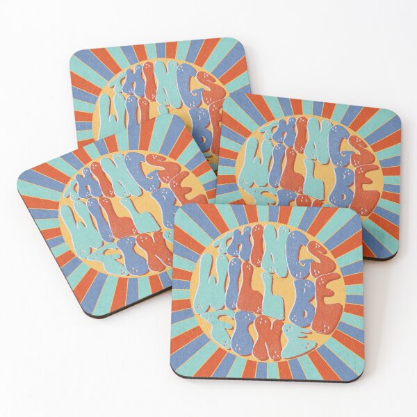 Item preview, Things Will Be Fine Quote Retro 70s Inspired - Blue/Red designed and sold by Abbey Willis.