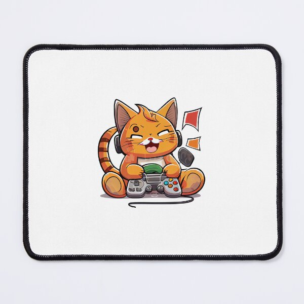 Item preview, Cat playing video games designed and sold by alnamla.