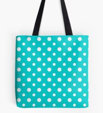 Aqua Blue Irregular Dots Tote Bag
