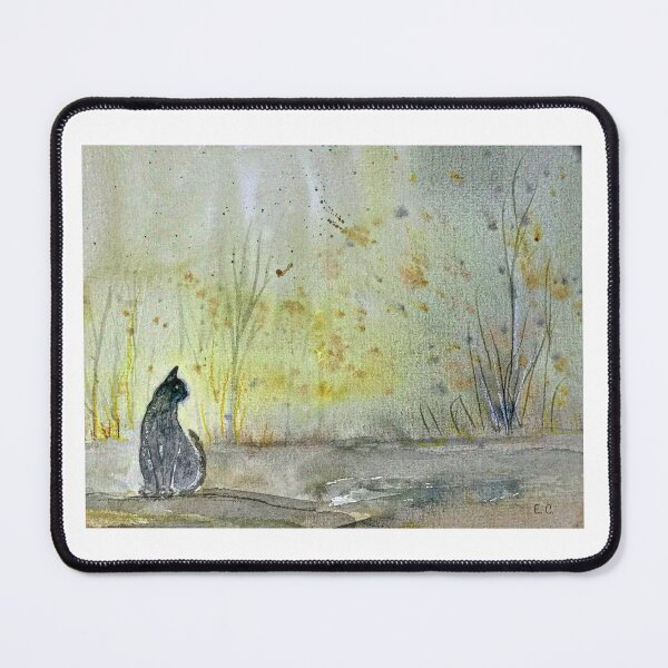 Item preview, Cat in a field designed and sold by watercolorsLiz.