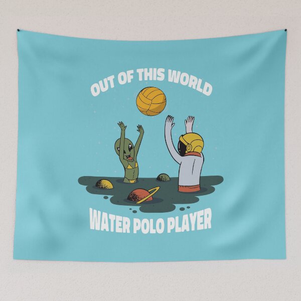 Item preview, Funny Water Polo Player Alien Cartoon designed and sold by MrEddie10.
