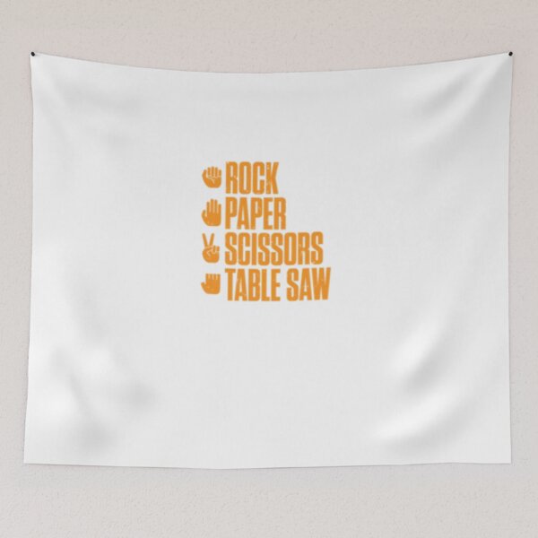 Item preview, Rock Paper Scissors Table Saw Funny Carpenter  designed and sold by DondDesigner.