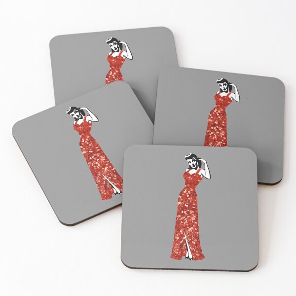 Item preview, red vintage burlesque pin up designed and sold by Gossip Rag.