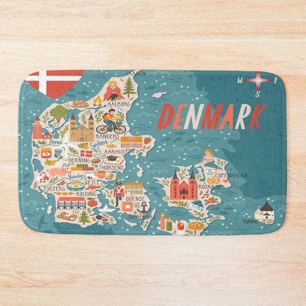 Item preview, Denmark Map designed and sold by mattpanta.