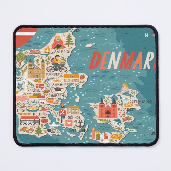 Item preview, Denmark Map designed and sold by mattpanta.