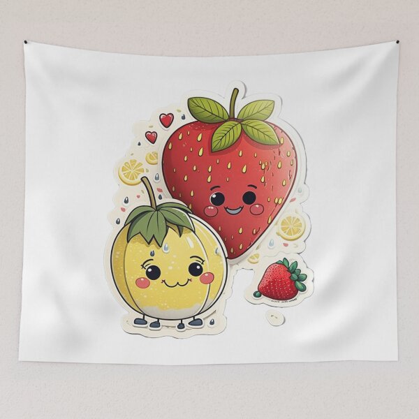 Item preview, happy lemon and strawberry  designed and sold by SteelAlive.