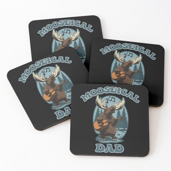 Item preview, Mooseical - Musical Dad Moose with a Acoustic Guitar  designed and sold by RailoImage.
