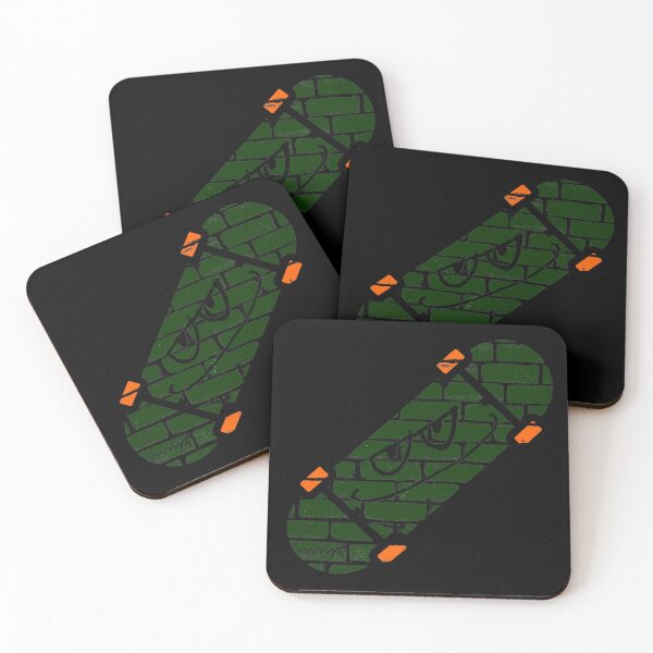 Item preview, Smirk Green Graffiti Brick Wall Skateboard designed and sold by efoze.