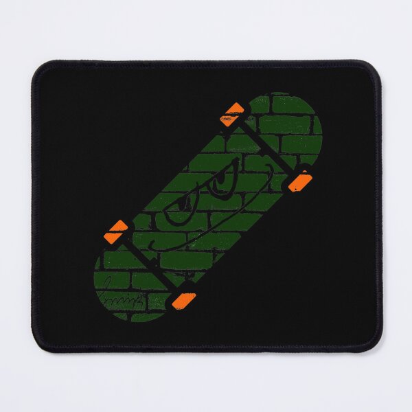 Item preview, Smirk Green Graffiti Brick Wall Skateboard designed and sold by efoze.