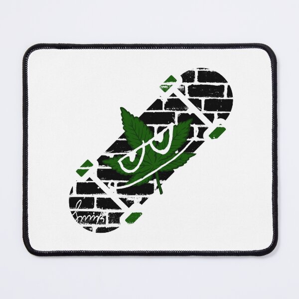 Item preview, Smirk Weed Graffiti Brick Wall Skateboard designed and sold by efoze.