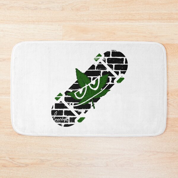 Item preview, Smirk Weed Graffiti Brick Wall Skateboard designed and sold by efoze.