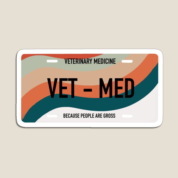 Item preview, Vet Med License plate wavy designed and sold by Hayy-bale.