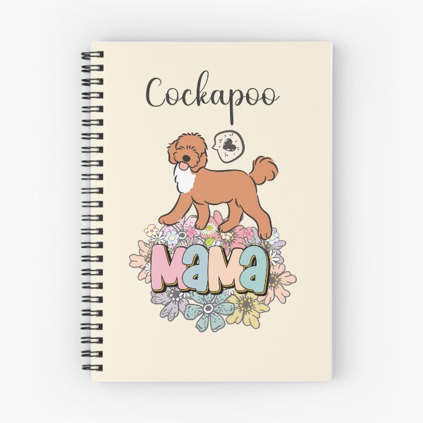 Item preview, Red and White Cockapoo Mama 3 - beige designed and sold by Lulupainting.