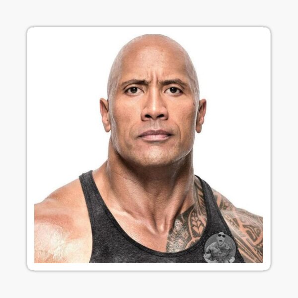 Dwayne The Rock Johnson Eyebrow Raise Sticker for Sale by Shrek46