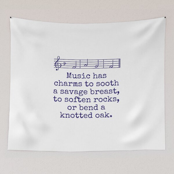 Item preview, Music Has Charms To Sooth - Music Quote  designed and sold by CrankyOldDude.