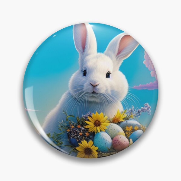 Item preview, Colorful Festive Easter Eggs Easter Bunny Spring Flowers Version 61 designed and sold by DreamingAwake1.