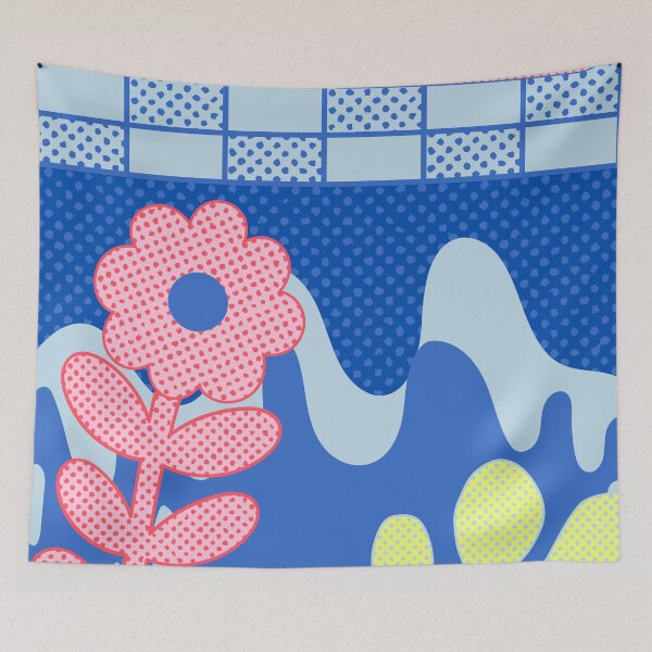 Item preview, Minimalistic Flower Colorful Cubistic Design  designed and sold by ElVyartStore.