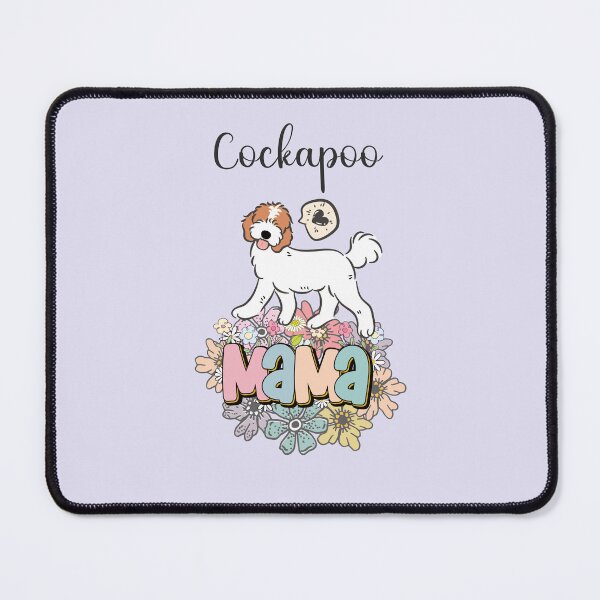 Item preview, Red and White Cockapoo Mama  6 - lilac designed and sold by Lulupainting.