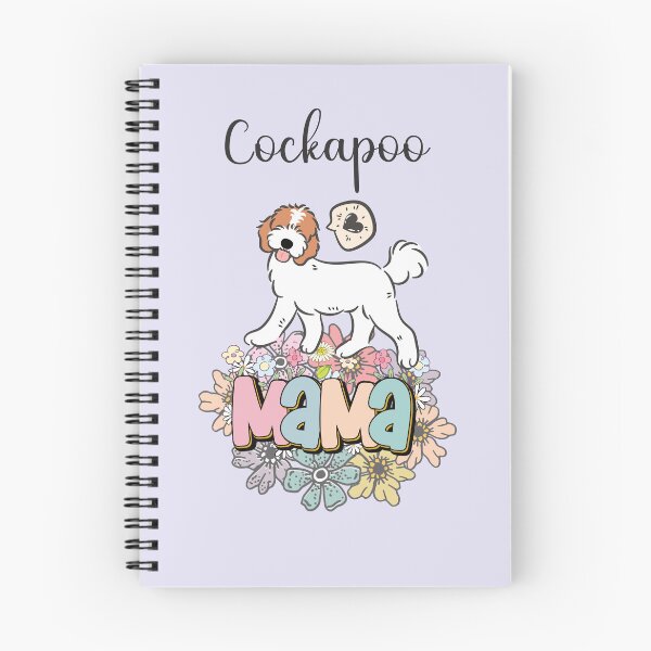 Item preview, Red and White Cockapoo Mama  6 - lilac designed and sold by Lulupainting.